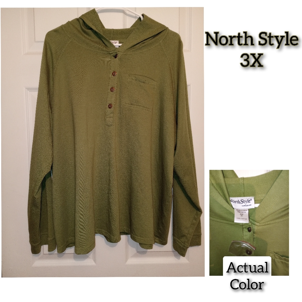 Nothing style green hooded top